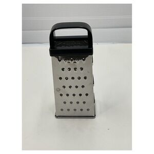 Chefmate 4-Sided Stainless Steel Box‎ Grater Black Handle